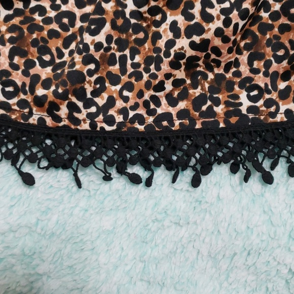 American Rag Cie Leopard Print Finge Skirt XS - Picture 4 of 4
